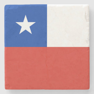 Flagge Chiles Steinuntersetzer