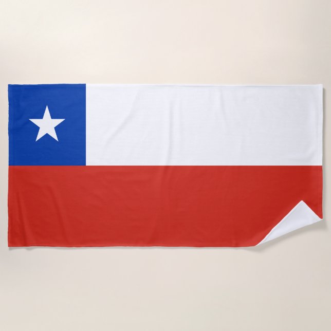 Flagge Chiles Strandtuch (Vorderseite)