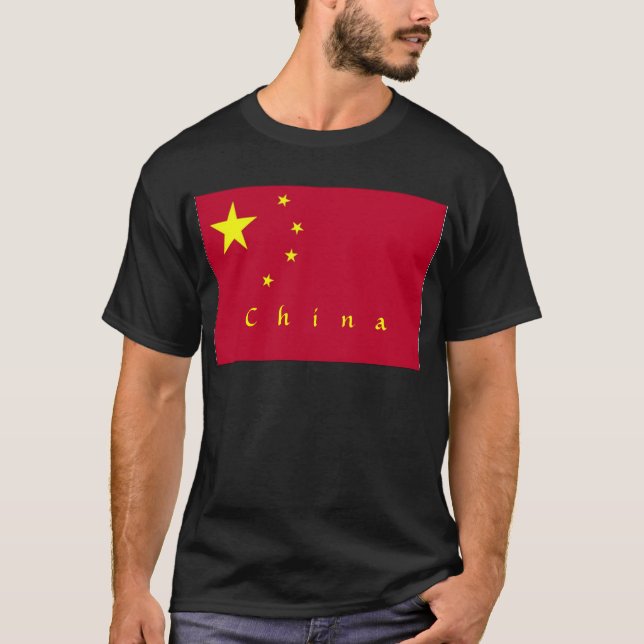 Flagge China Shirt von Männern (Vorderseite)