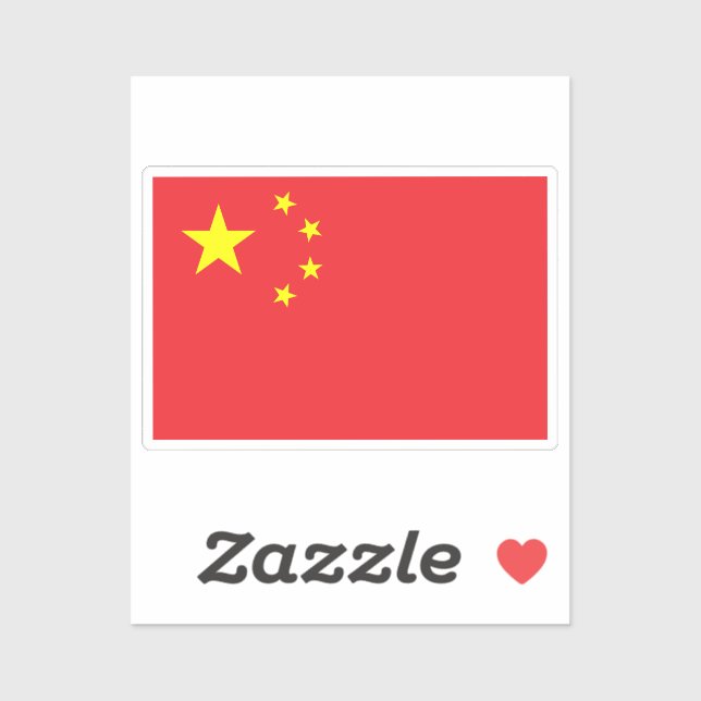 Flagge Chinas Aufkleber (Blatt)