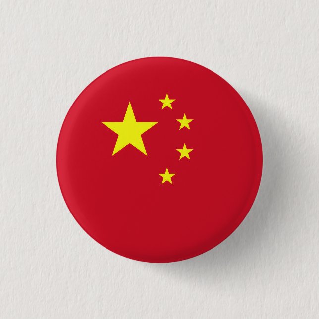 Flagge Chinas Button (Vorderseite)