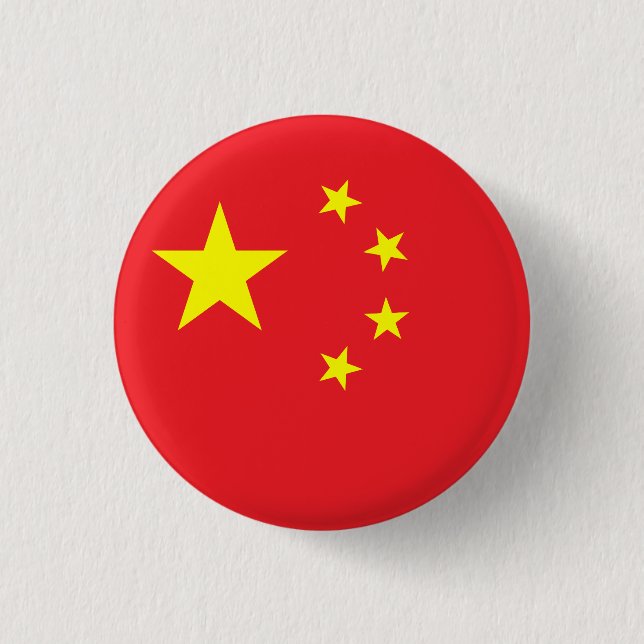 Flagge Chinas Button (Vorderseite)