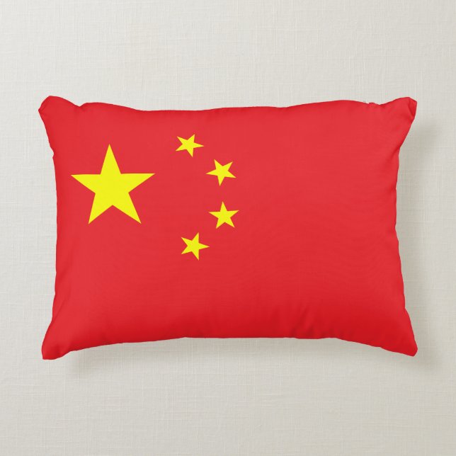 Flagge Chinas Dekokissen (Vorderseite)