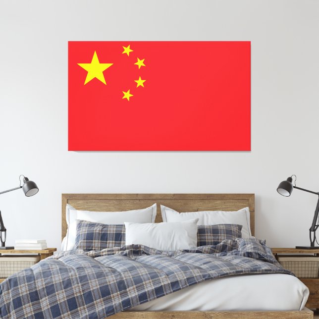Flagge Chinas Leinwanddruck (Insitu (Schlafzimmer))