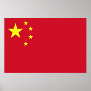 Flagge Chinas Poster