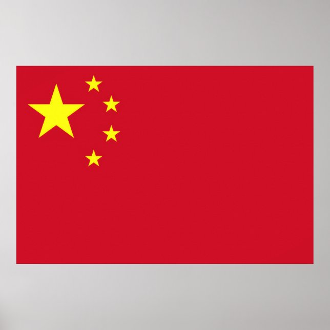 Flagge Chinas Poster (Vorne)