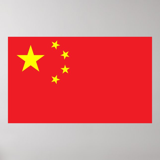 Flagge Chinas Poster (Vorne)