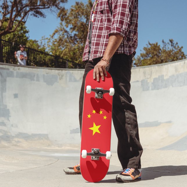 Flagge Chinas Skateboard (Außenbereich 2)
