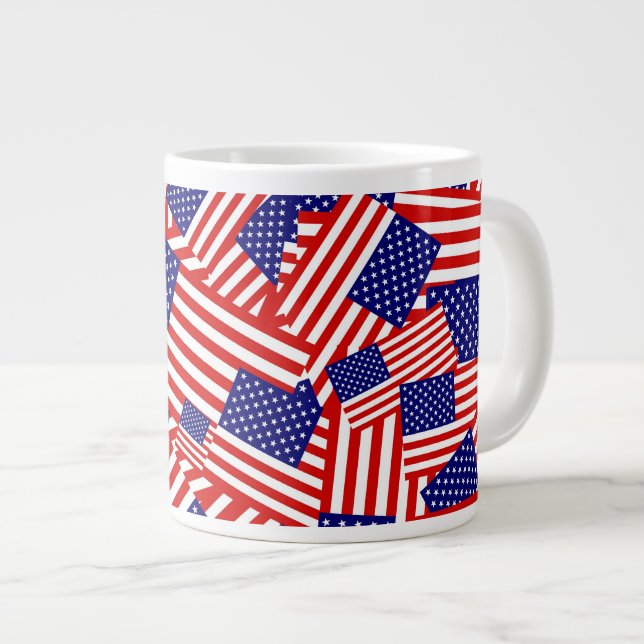Flagge-Collage Jumbo-Tasse (Vorderseite Rechts)