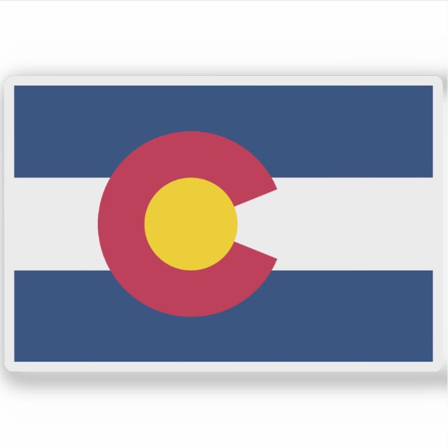 Flagge Colorados Aufkleber (Vorderseite)