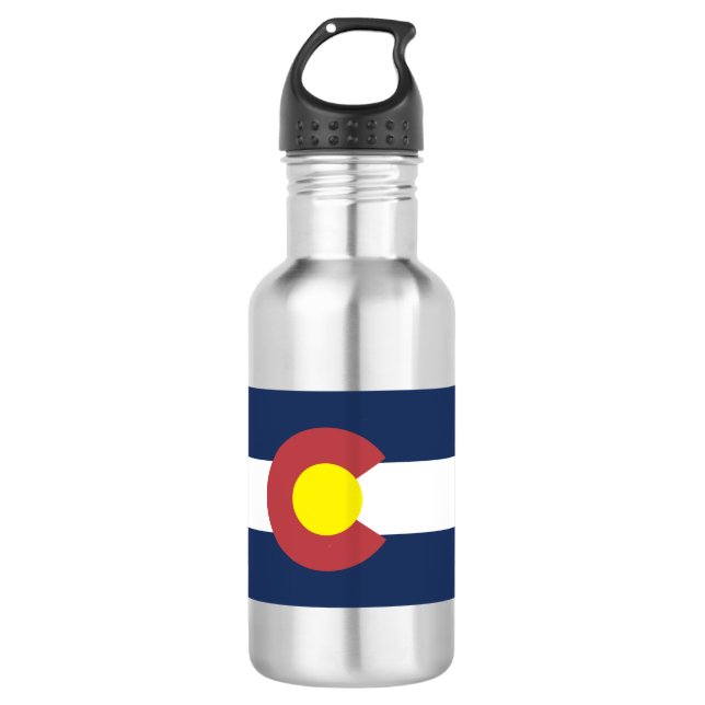 Flagge Colorados Edelstahlflasche (Vorderseite)
