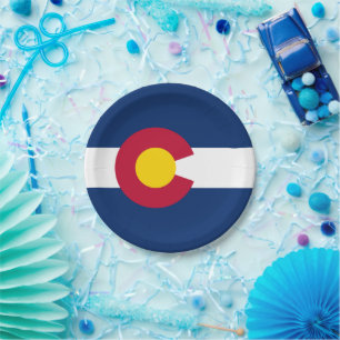 Flagge Colorados Pappteller