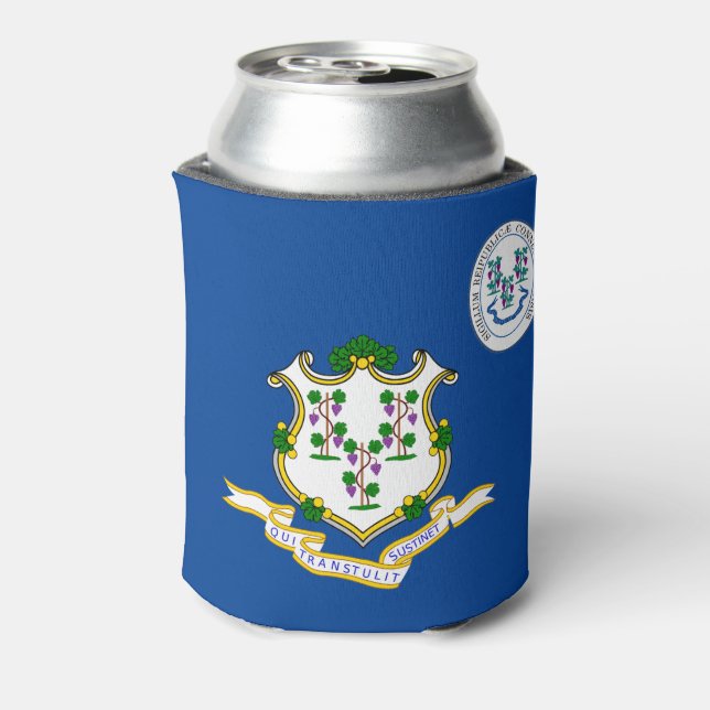 Flagge Connecticut Dosenkühler (Kanne Rückseite)