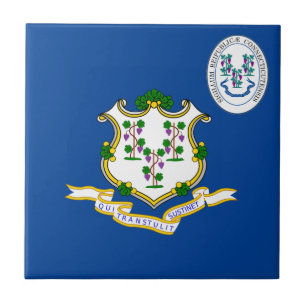 Flagge Connecticut Fliese