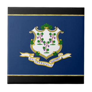 Flagge Connecticut Fliese