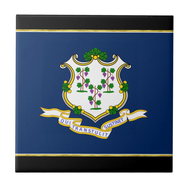 Flagge Connecticut Fliese (Vorderseite)