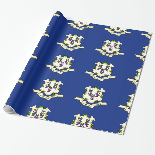 Flagge Connecticut Geschenkpapier (Ungerollt)