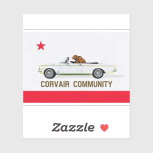 Flagge Corvair, Kalifornien EM Aufkleber
