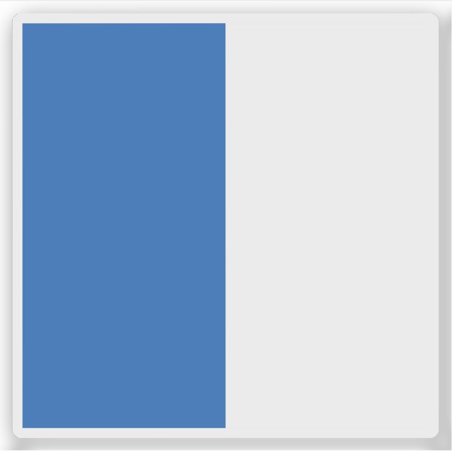 Flagge Cossonay, Schweiz Aufkleber (Vorderseite)
