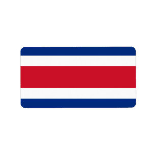 Flagge Costa Ricas Adressaufkleber