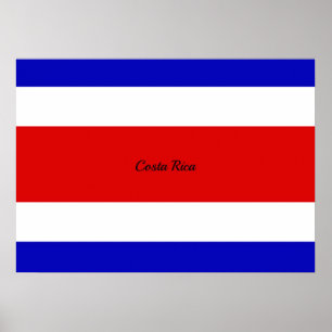 Flagge Costa Ricas Poster