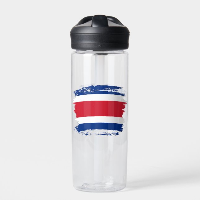 Flagge Costa Ricas Trinkflasche (Vorderseite)