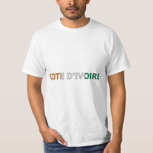 Flagge Côte d’Ivoire T-Shirt (Vorderseite)