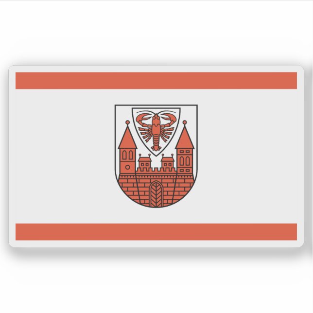 Flagge Cottbus, Deutschland Aufkleber (Vorderseite)