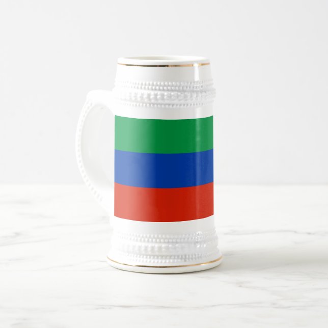Flagge Dagestan Bierglas (Vorderseite Links)