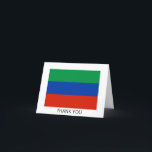 Flagge Dagestan Dankeskarte<br><div class="desc">Patriotische Flagge von Dagestan.</div>