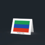 Flagge Dagestan Dankeskarte<br><div class="desc">Patriotische Flagge von Dagestan.</div>