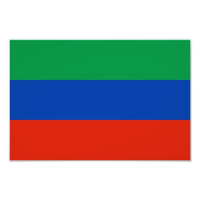 Flagge Dagestan Fotodruck (Vorne)