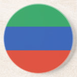 Flagge Dagestan Getränkeuntersetzer<br><div class="desc">Patriotische Flagge von Dagestan.</div>