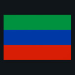 Flagge Dagestan Poster<br><div class="desc">Patriotische Flagge von Dagestan.</div>