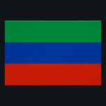 Flagge Dagestan Poster<br><div class="desc">Patriotische Flagge von Dagestan.</div>
