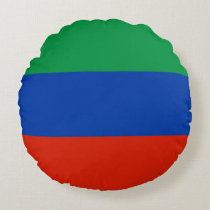 Flagge Dagestan Rundes Kissen