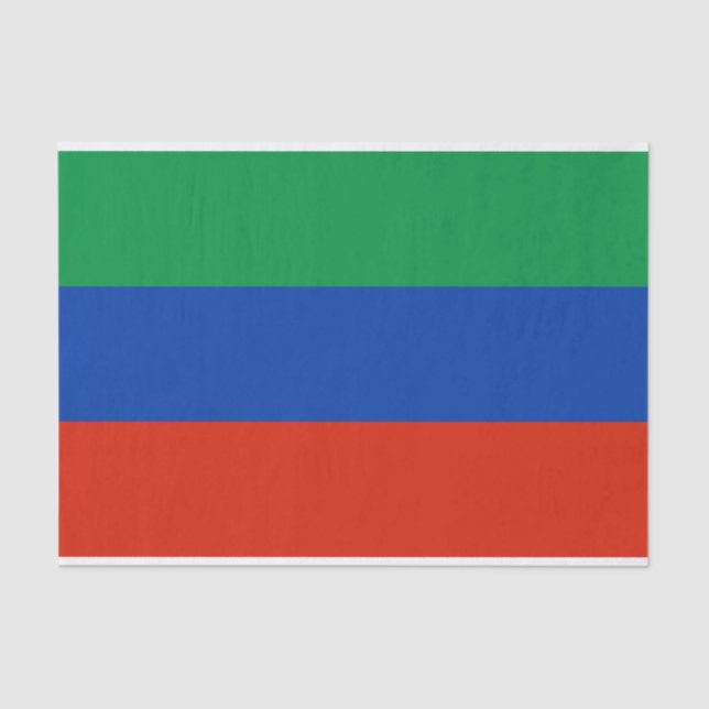 Flagge Dagestan Seidenpapier (Vorderseite)