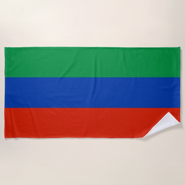 Flagge Dagestan Strandtuch (Vorderseite)