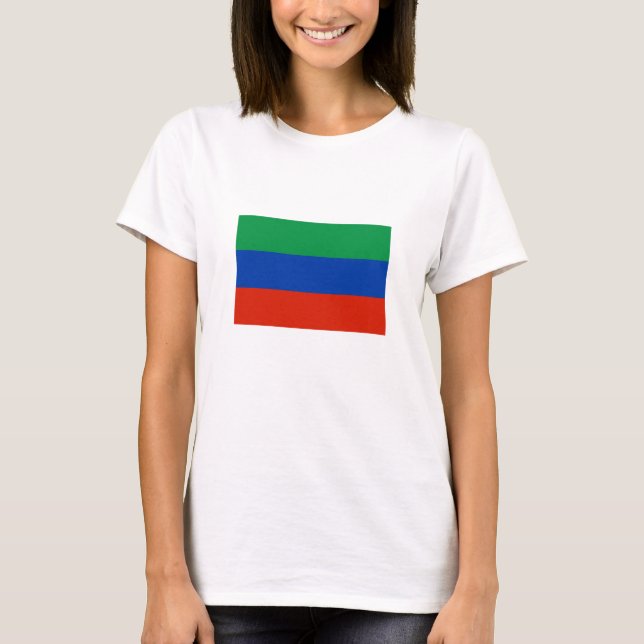 Flagge Dagestan T-Shirt (Vorderseite)