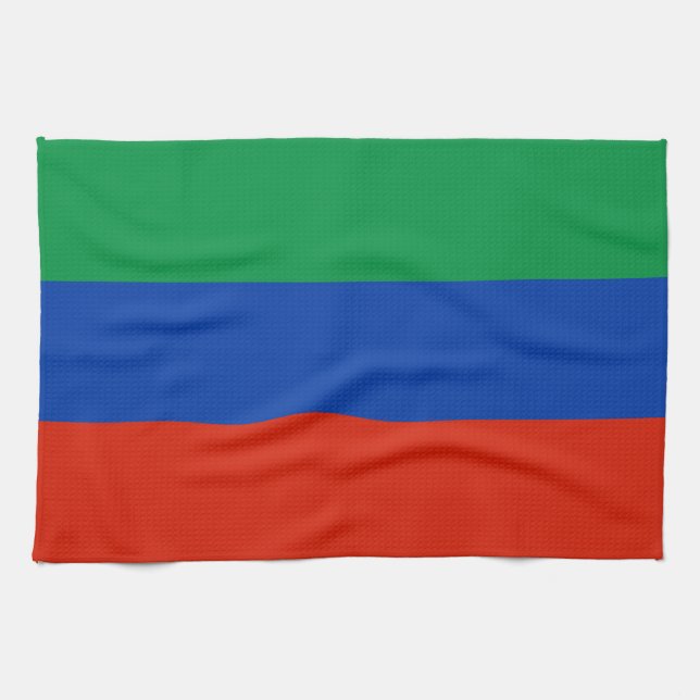 Flagge Dagestans Geschirrtuch (Horizontal)