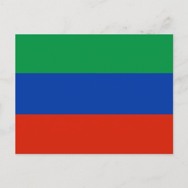 Flagge Dagestans Postkarte (Vorderseite)