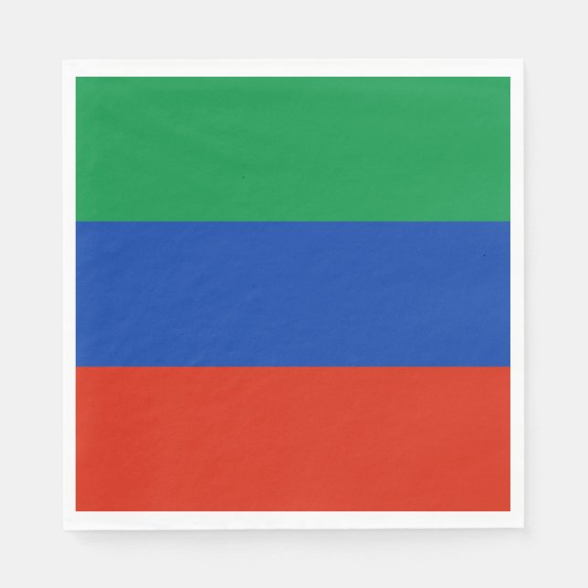 Flagge Dagestans Serviette (Vorderseite)