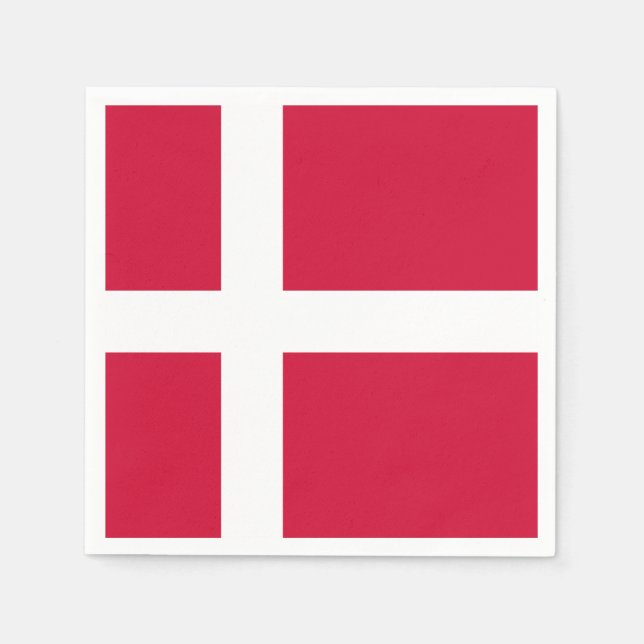 Flagge Dänemark Papier Napkins Serviette (Vorderseite)
