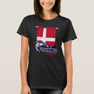 Flagge Dänemarks Angeln in Dänemark T-Shirt