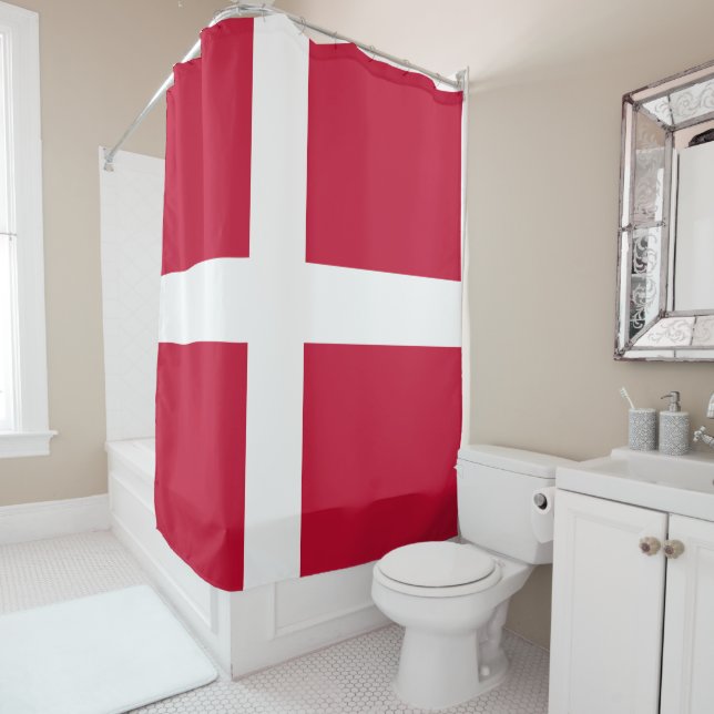 Flagge Dänemarks Duschvorhang (Beispiel)