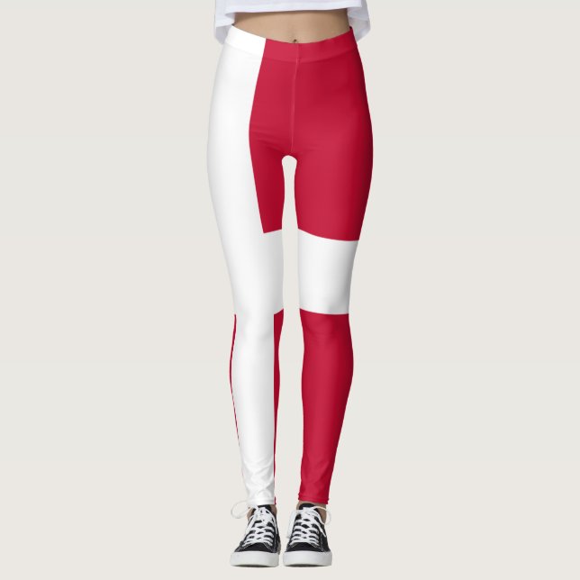 Flagge Dänemarks Leggings (Vorderseite)