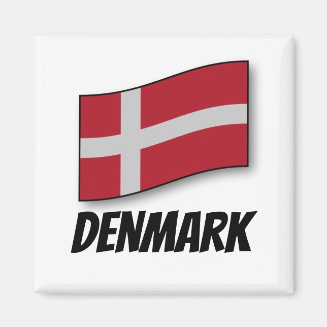 Flagge Dänemarks Magnet (Vorne)