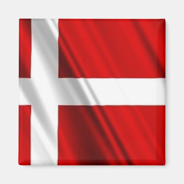 Flagge Dänemarks Magnet (Vorne)