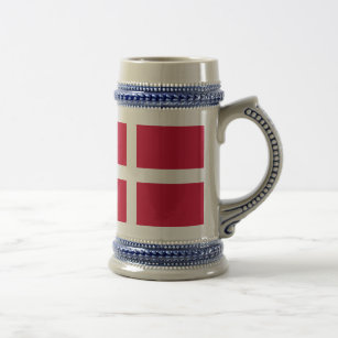 Flagge Dänemarks oder dänischer Stoff Bierglas