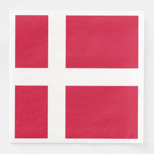 Flagge Dänemarks oder dänischer Stoff Serviette